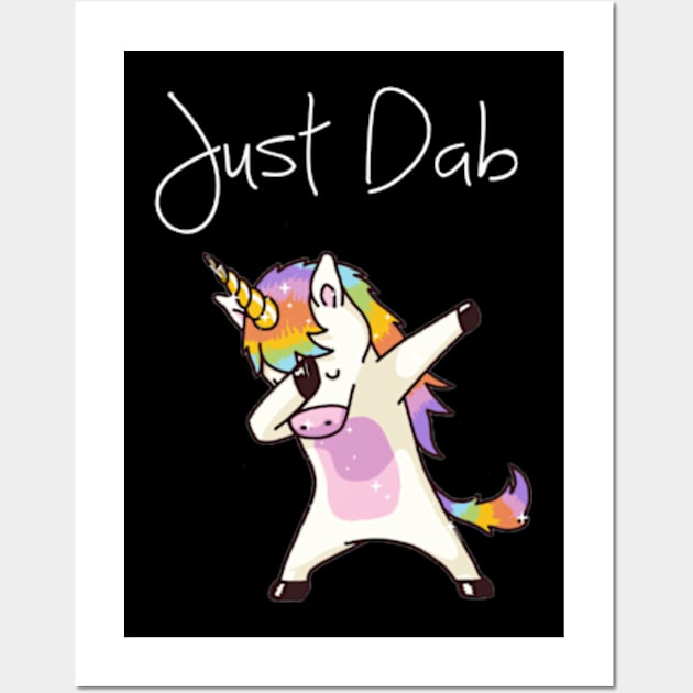 Unicorn Just Dab Wall Art by asilentcowbell